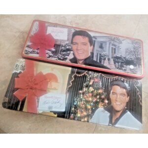 Russell Stover Elvis Presley Collectible  Christmas candy tins 1997 & 1998